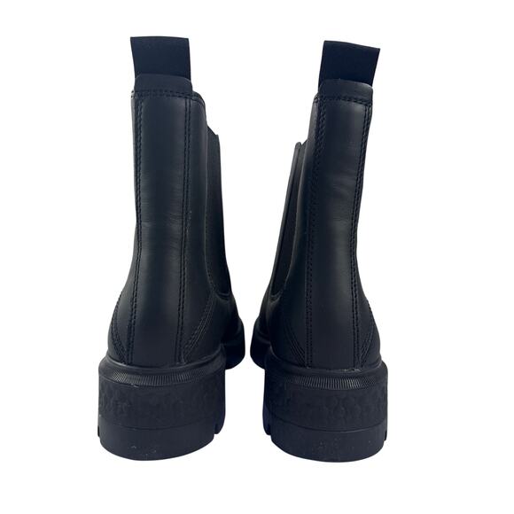 Timberland Cortina Valley Chelsea Boots Womens 9 Black Leather Lug Sole Pull On - Picture 6 of 11